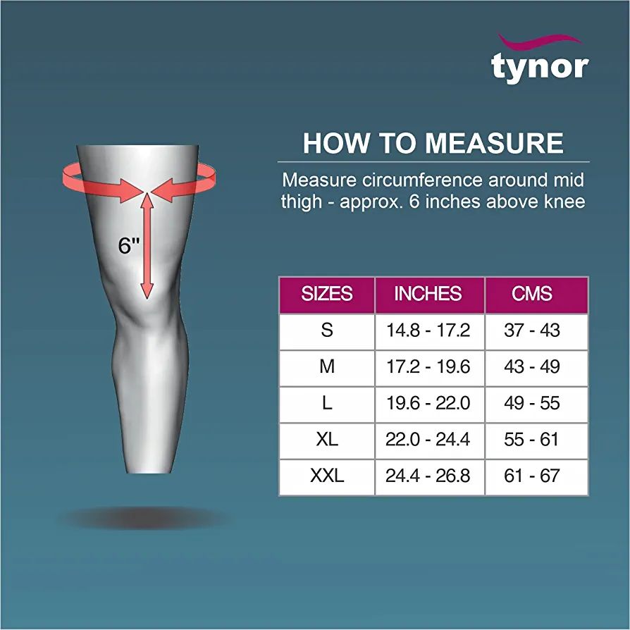 Picture of Tynor Knee Support Sportif Neoprene is a designer knee support to provide firm compression, mild support and warmth to the knee joint, to allay pain and inflammation, generally associated with old age, arthritis. Ideal for sports and for sports related Multicolor