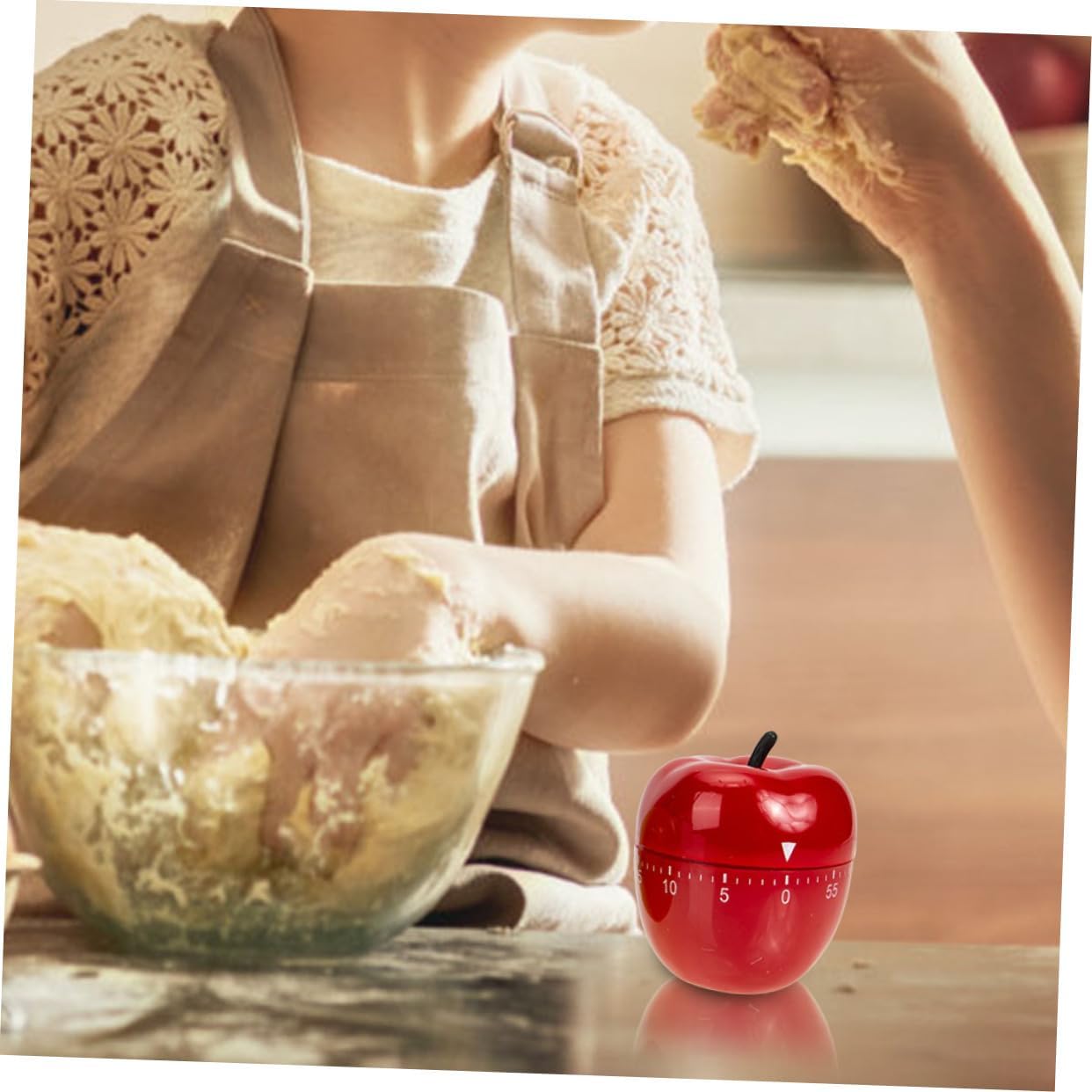 Picture of 1Pcs Fruit-Shaped Mechanical Kitchen Timer – Cute Decorative Countdown Timer for Cooking, Baking & Home Use | No Battery Needed | Easy to Use Kitchen Accessory Multicolor