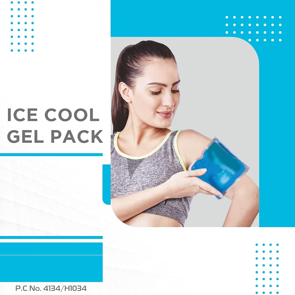 Picture of Vissco Icecool Gel Pack,Re-Freezable for Instant Shoulder Pain Relief & Swelling for Men & Women, Use it for Back & Shoulder-Health Proo Blue Int: One size