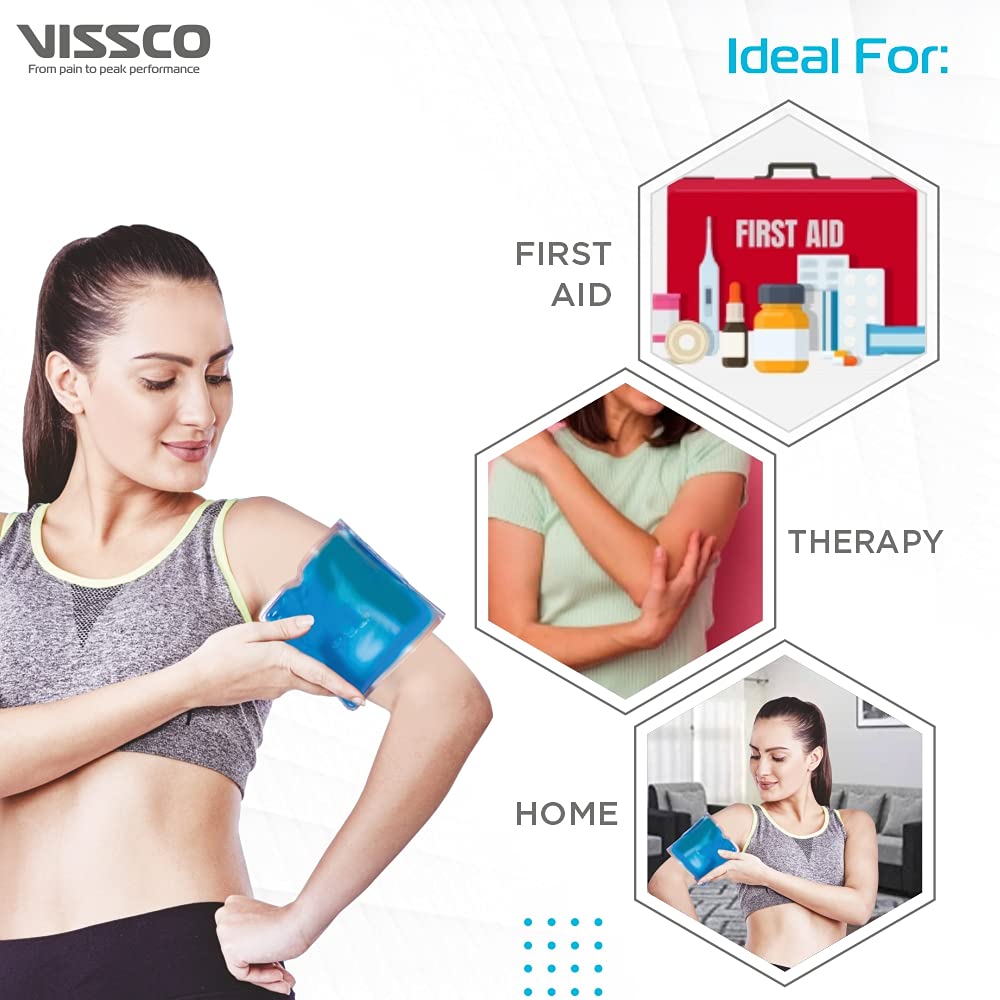 Picture of Vissco Icecool Gel Pack,Re-Freezable for Instant Shoulder Pain Relief & Swelling for Men & Women, Use it for Back & Shoulder-Health Proo Blue Int: One size