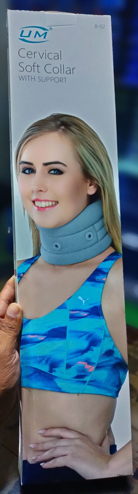 Picture of UM Cervical collar soft with support comfortable,( adjustable pain relief support) Grey