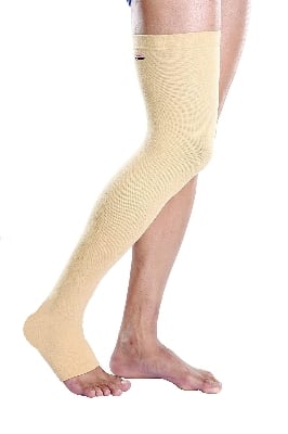 Picture of Tynor Compression stockings -Thigh Lenght Open Toe,With presser garmanc Adjustable Grey