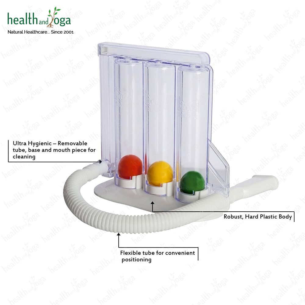 Picture of Auflex Spirometer Breathing Exercise - 3 Ball Incentive Lung Exerciser Device 