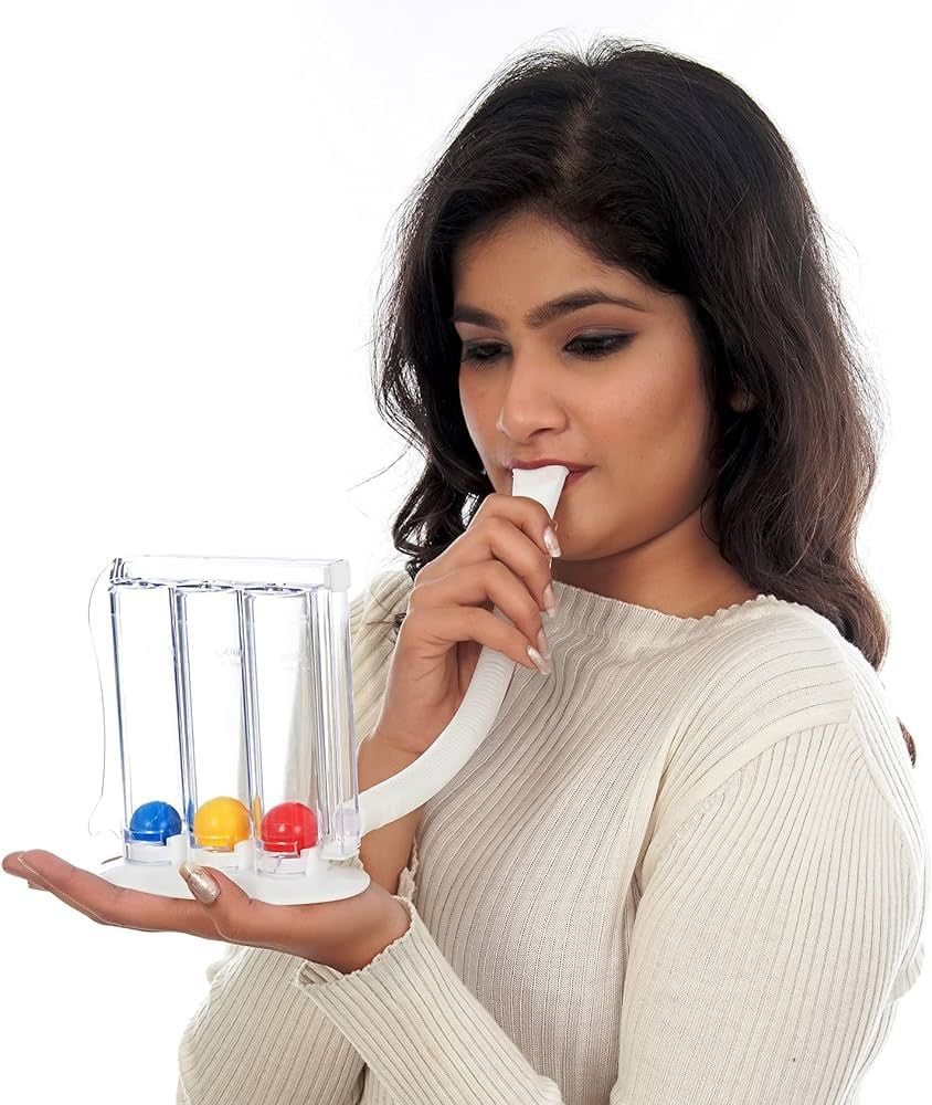 Picture of Auflex Spirometer Breathing Exercise - 3 Ball Incentive Lung Exerciser Device 