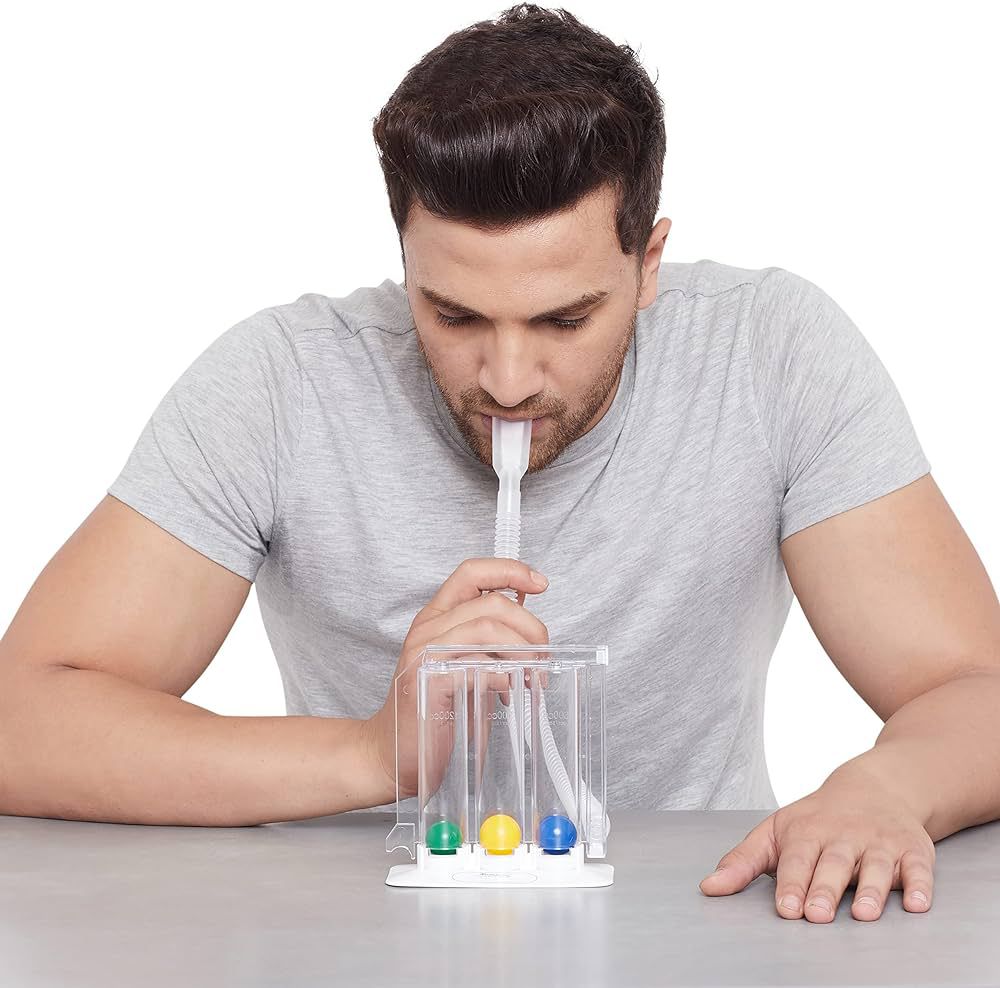 Picture of Auflex Spirometer Breathing Exercise - 3 Ball Incentive Lung Exerciser Device 