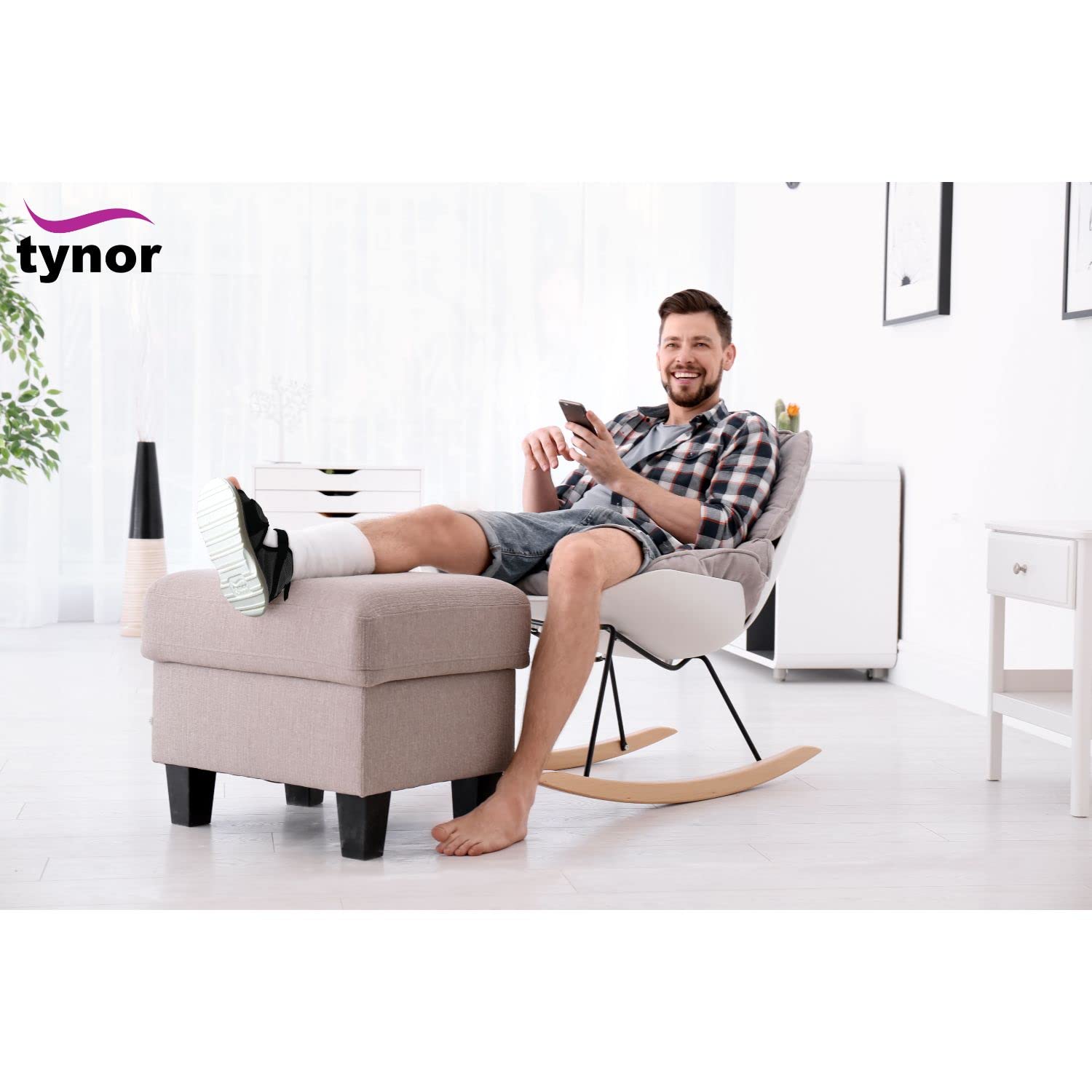 Picture of Tynor Cast Shoe Rocker Sole(Protection,Walking,Light weight) Grey