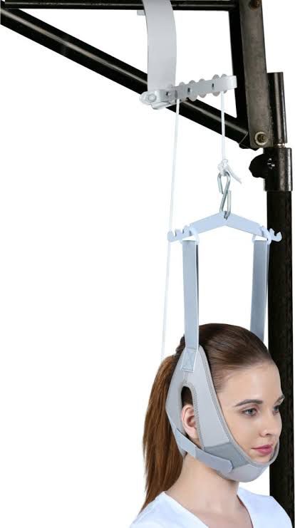 Picture of tynor cervical traction kit (setting) with weight bag Grey