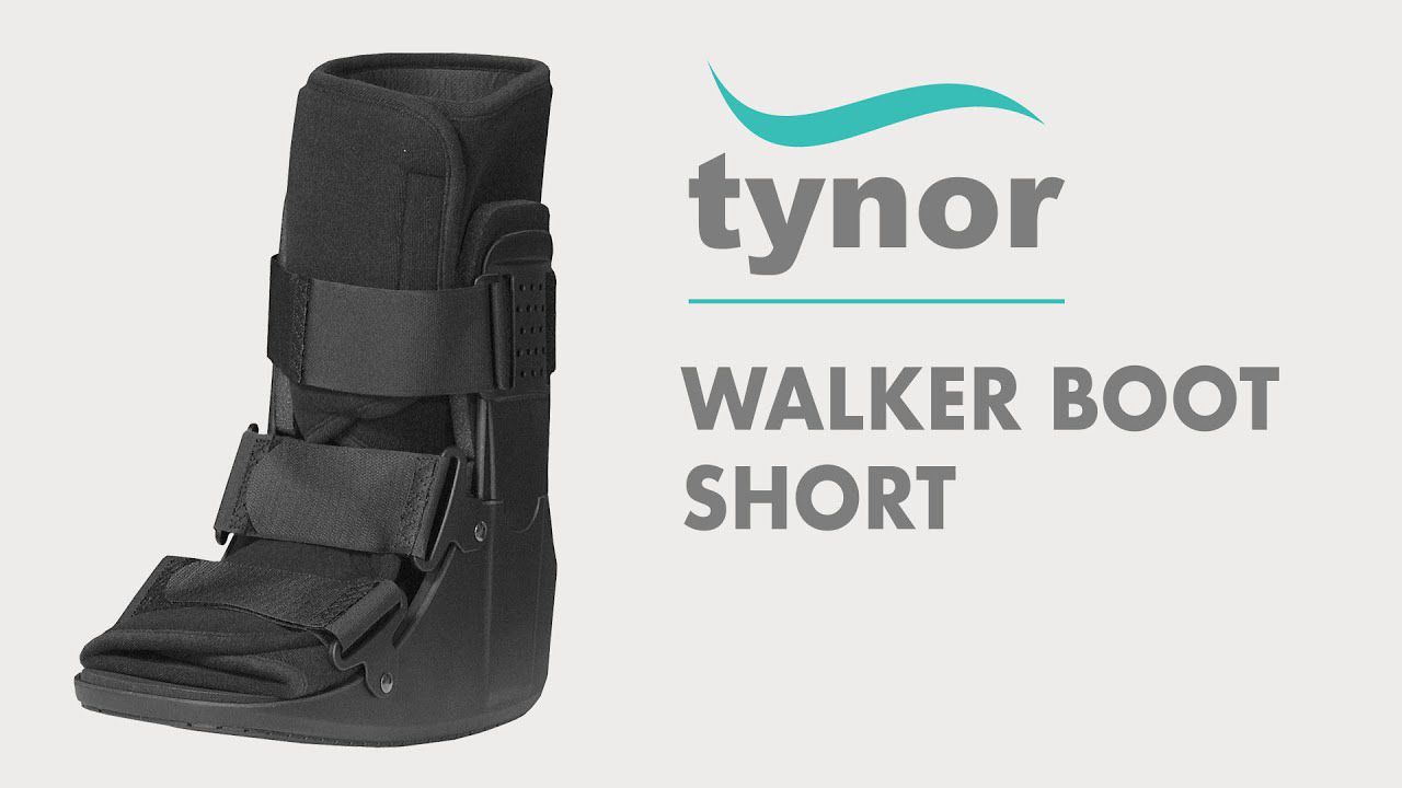 Picture of Tynor Short Walker boot support,(With Adjustable foot drop support) Black