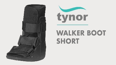 Picture of Tynor Short Walker boot support,(With Adjustable foot drop support) Black