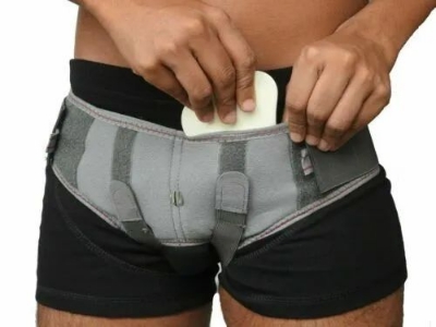 Picture of Tynor Hernia Belt  Gentle & Constant Hernia Relief Grey