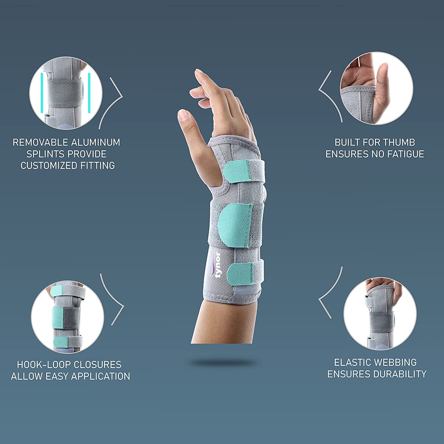 Picture of TYNOR Forearm Splint Universal Support & Immobilization Multicolor