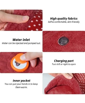 Picture of Heating Bag, hot Water Bags for Pain Relief, Heating Bag Electric, Heating Pad-Heat Pouch Hot Water Bottle Bag, Electric Hot Water Bag,Heating Pad for Pain Relief Multicolor