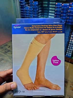 Picture of Tynor Compression Stocking Below Knee Classic Grey