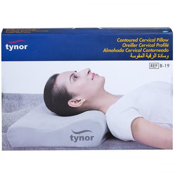 Picture of Tynor Contoured Cervical Pillow  Muscular Strain Relief Grey