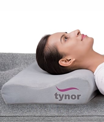 Picture of Tynor Contoured Cervical Pillow  Muscular Strain Relief Grey