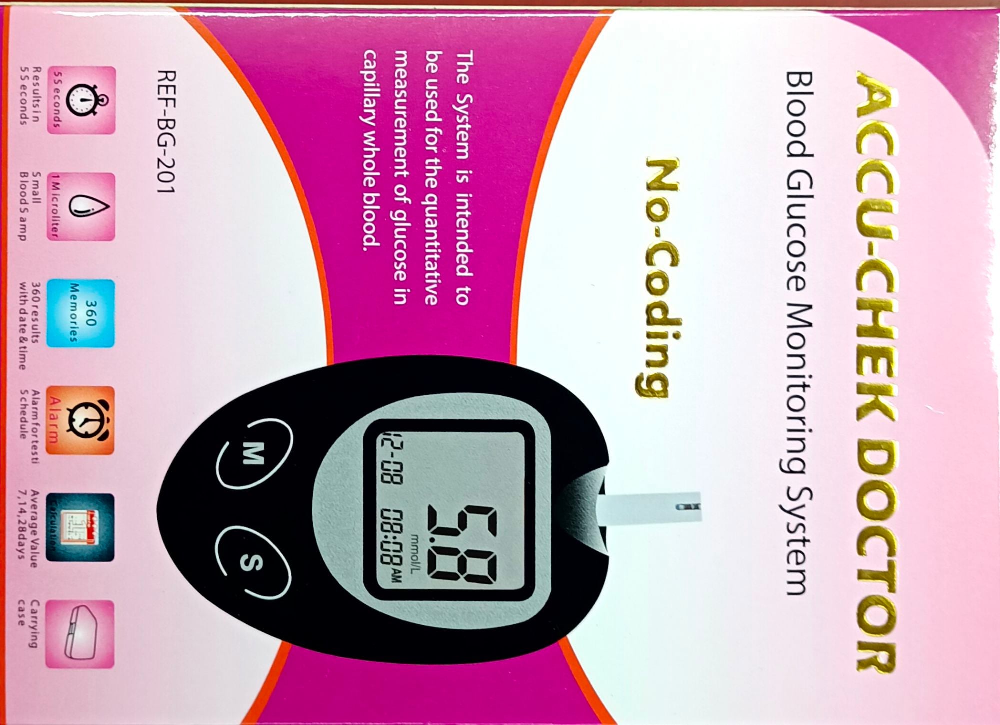 Picture of Accu Chek Doctor Instants Blood Glucose Monitor Digital Meter 