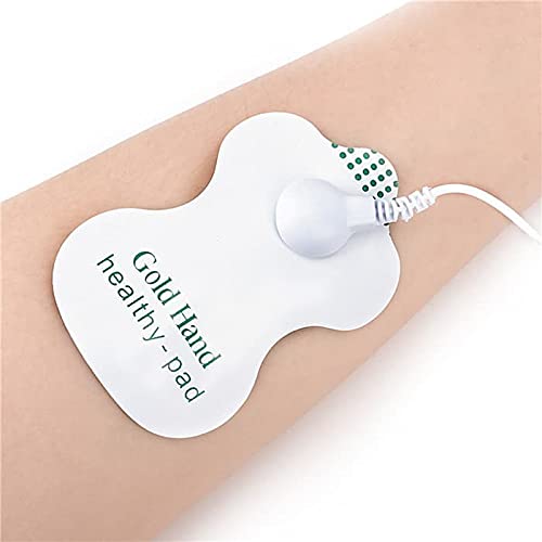 Picture of Reusable TENS Unit Electrode Pads for Muscle Relief – Gold Hand Healthy-Pad Replacement Therapy Pads with Strong Adhesive,Universal Compatibility,Soft Gel Massage Pads for Pain Managemen-(Pck-8) Multicolor