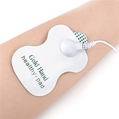Picture of Reusable TENS Unit Electrode Pads for Muscle Relief – Gold Hand Healthy-Pad Replacement Therapy Pads with Strong Adhesive,Universal Compatibility,Soft Gel Massage Pads for Pain Managemen-(Pck-8) Multicolor