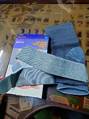 Picture of Tynor Ankle Binder (Dual grip, Closed heel, Anatomic shape, Four way stretch fabric, controlled compression) Grey