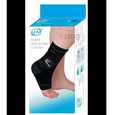 Picture of Anklet with binder Adjustable pain relief - Authentic Imported  Best Quality Black
