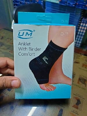 Picture of Anklet with binder Adjustable pain relief - Authentic Imported  Best Quality Black