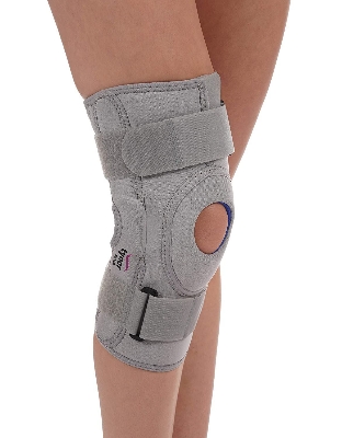 Picture of Tynor Knee support Hinged (Neoprene)(J01)for rigid support with  controlled compression around knee Grey