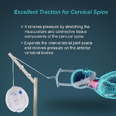Picture of tynor cervical traction kit (sleeping) with weight bag Grey