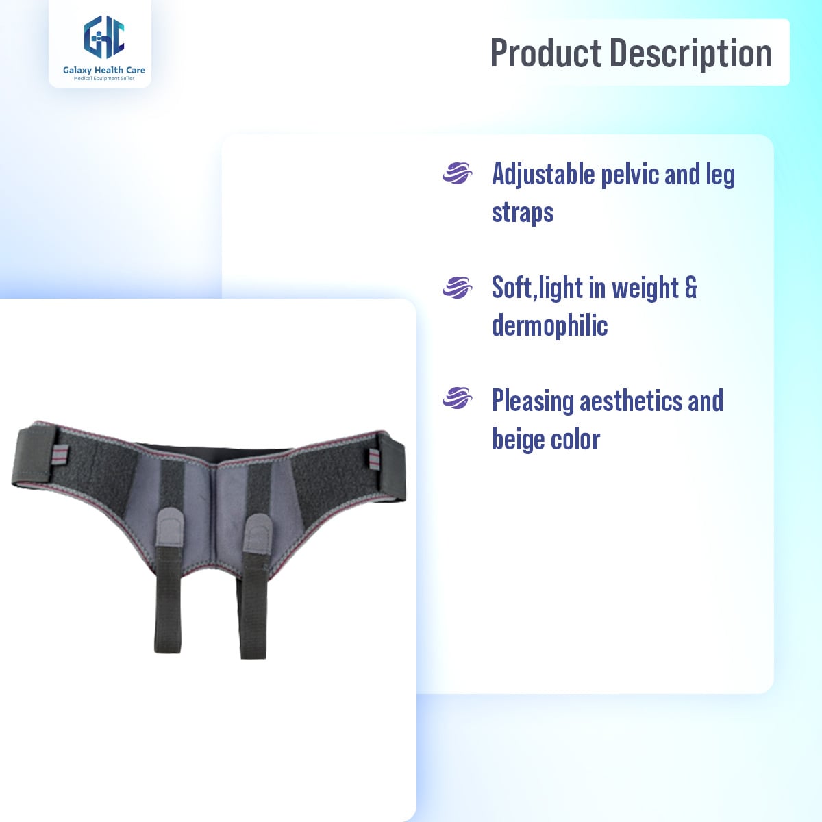 Picture of Tynor Hernia Belt Light Ash