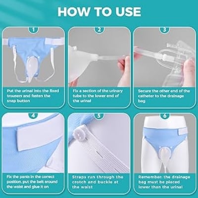 Picture of Portable Silicone Urine Bag 1000ml+2000ml=3000ml Urine Collector for Incontinence Medical Consumables/ Urice collector / Urine cup / Pampers 