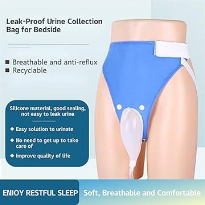 Picture of Portable Silicone Urine Bag 1000ml+2000ml=3000ml Urine Collector for Incontinence Medical Consumables/ Urice collector / Urine cup / Pampers 