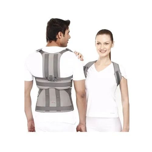 Picture of Tynor Posture Corrector Taylor Brace  Dorso Lumbar Spinal Support Belt  Lower and  Upper Back Pain Relief  Magnetic  Back Brace For men & Women Grey