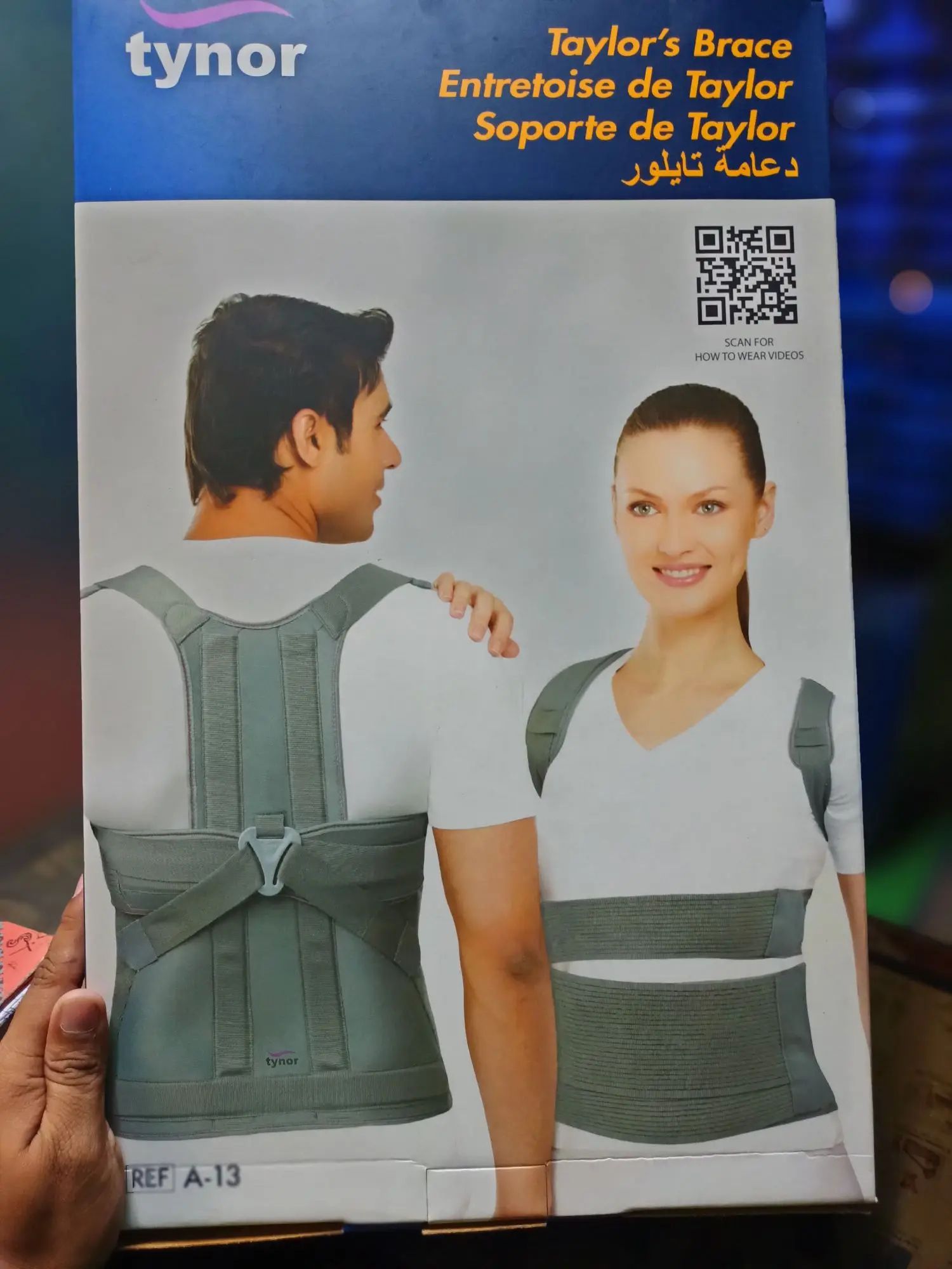 Picture of Tynor Posture Corrector Taylor Brace  Dorso Lumbar Spinal Support Belt  Lower and  Upper Back Pain Relief  Magnetic  Back Brace For men & Women Grey