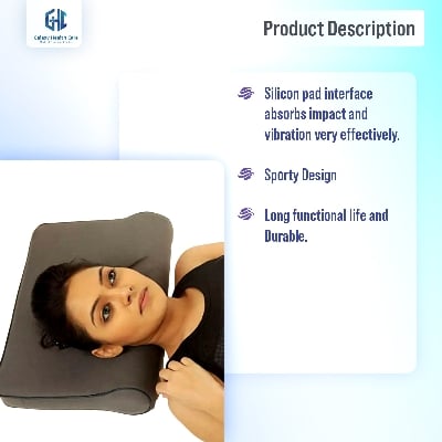Picture of grey Cervical Pillow Spondylosis Neck & Back Pain Support 