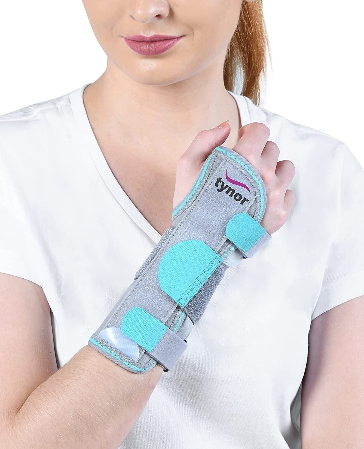 Picture of Tynor Wrist Splint (Ambidextrous)Australian Healthcare Supplies,(Hand & Wrist Adjustable pain relief) Grey