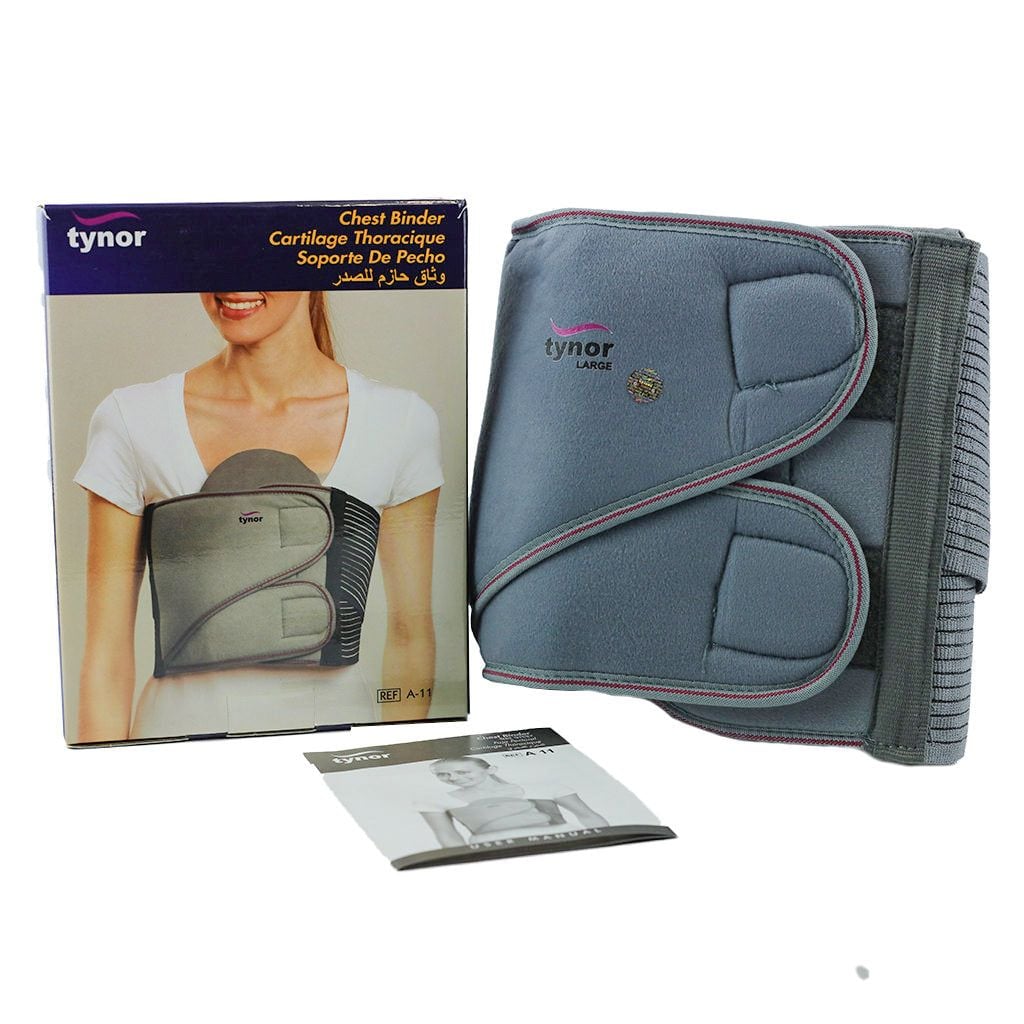 Picture of Tynor Chest Binder belt for post open heart surgery or fracture Ribs Grey