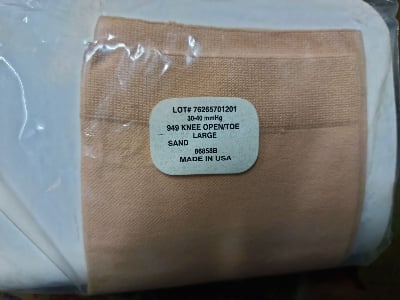 Picture of Therafirm Knee High Compression Stockings 30-40 mmgh Grey