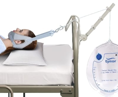 Picture of Tynor Cervical Traction Kit (Sleeping) With Weight Bag Grey