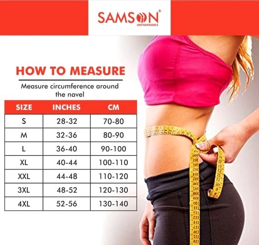 Picture of Samson Orthotics Contoured Lumbo Sacral LS Support Belt Spinal, Acute and Chronic Lower Back Pain, Spondylosis, Osteoporosis, Slip Disc, Post Disketomy Care for Women and Men Multicolor