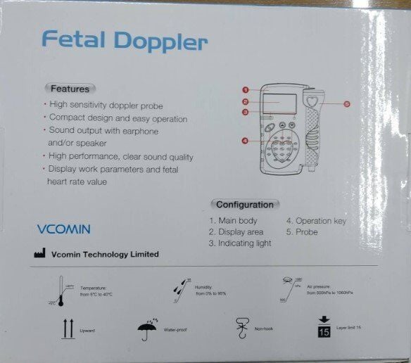 Picture of Vcomin fetal doppler fetal ultrasound baby heartbeat 