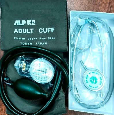 Picture of ALPK2 Japan Blood Pressure Sphygmomanometer - Analog BP Machine set with Stethoscope 