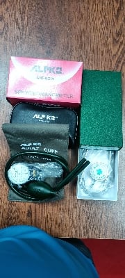 Picture of ALPK2 Japan Blood Pressure Sphygmomanometer - Analog BP Machine set with Stethoscope 