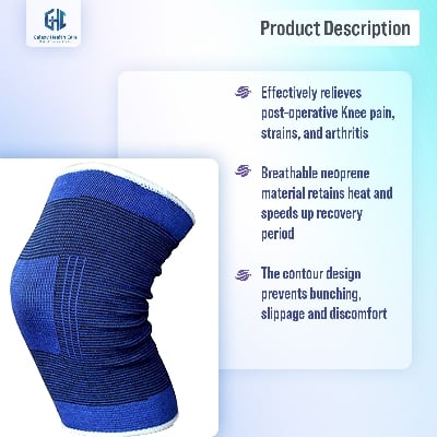 Picture of 2pis Knee Support Adjustable Sleeve For Knee Cap compression Pain relief Running Gym Sports activity For Men & Women Off White