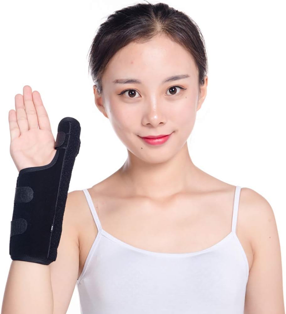 Picture of Thumb and Wrist Splint, Thumb Wrist Support Brace Adjustable Wrist Splint for Carpal Tunnel Light Ash