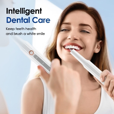 Picture of Ultrasonic Electric Teeth Cleaner with 3 Adjustable Modes Rechargeable Dental Plaque Remover, Tartar Scraper, Tooth Whitening & Cleaning at Home Multicolor