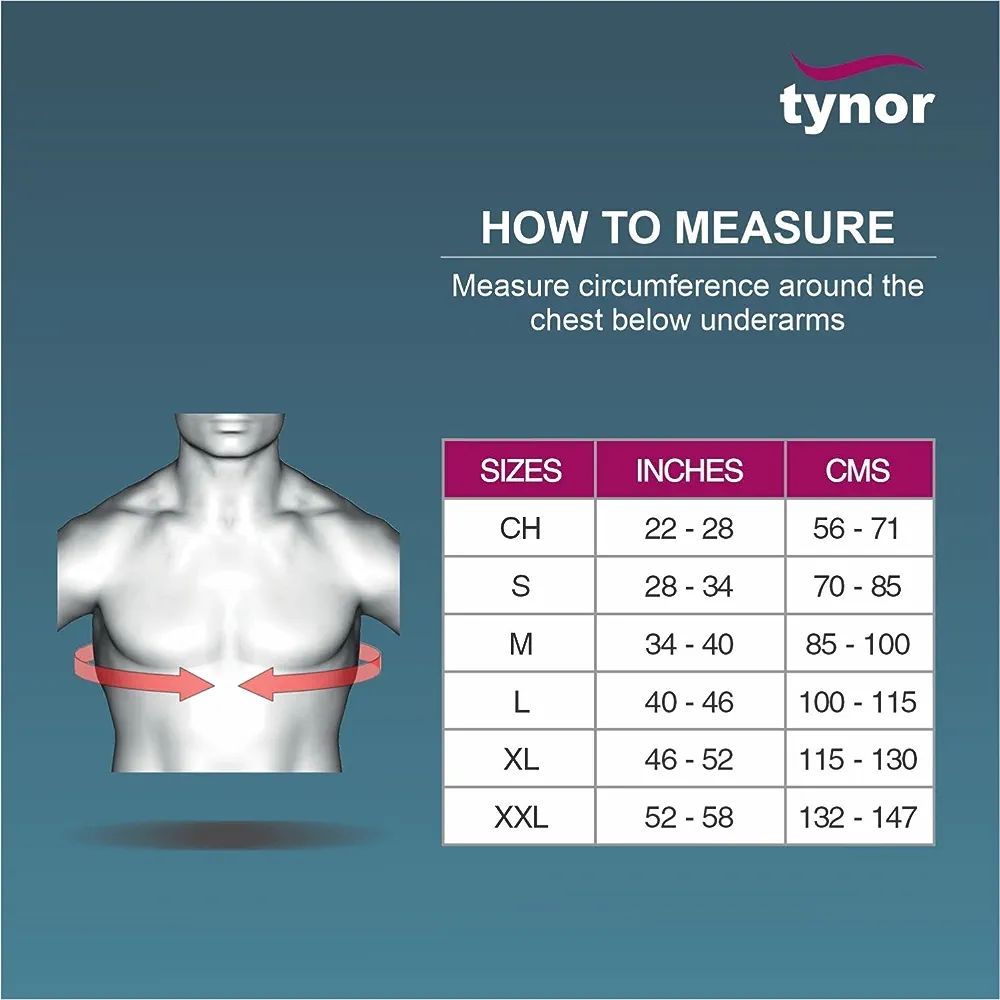 Picture of Tynor Clavicle Brace with Fastening Tape, Grey, M/L/XL, 1 Unit Multicolor