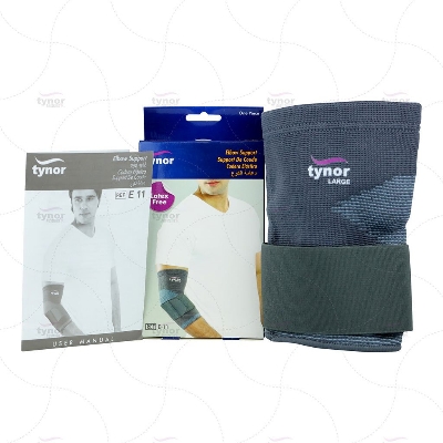 Picture of Tynor Elbow Support (Compression, Pain Relief Adjustable support) Grey