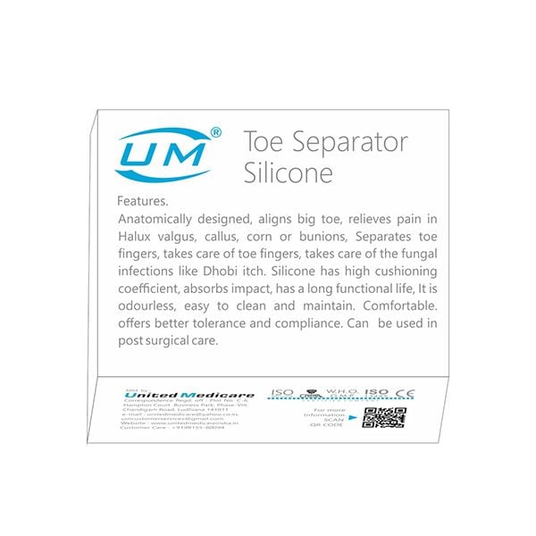 Picture of Toe separator Silicone Splint,(With Toe separator pain Relief Adjustable) White