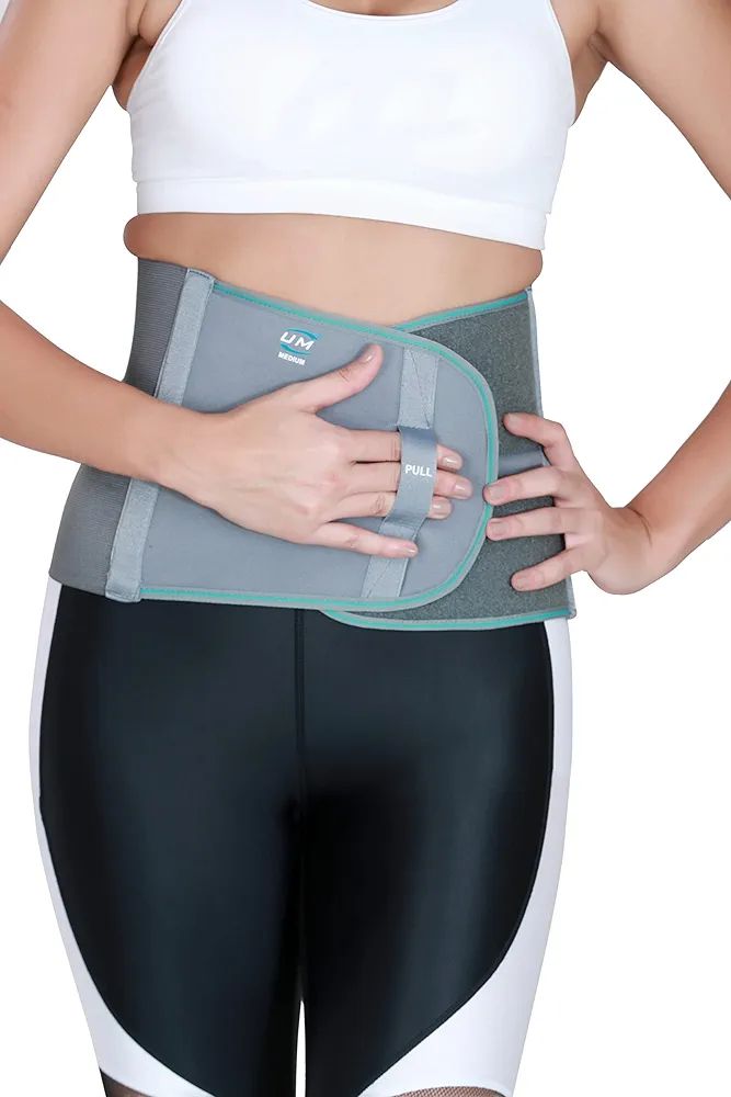 Picture of UM Abdominal Binder 9" For Waist support Pain Relief Belt.For men & Wamen Grey