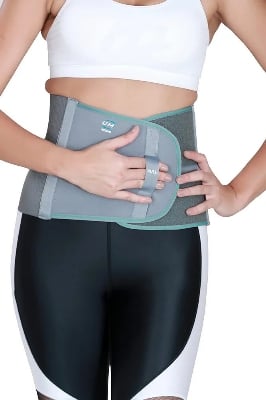 Picture of UM Abdominal Binder 9" For Waist support Pain Relief Belt.For men & Wamen Grey