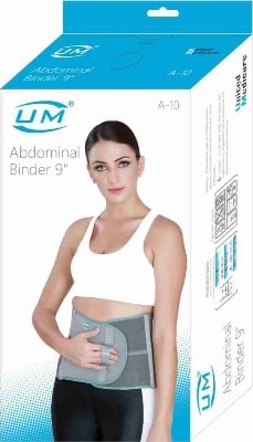 Picture of UM Abdominal Binder 9" For Waist support Pain Relief Belt.For men & Wamen Grey